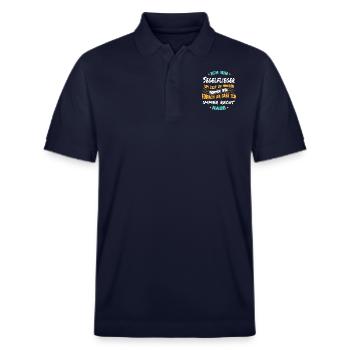 Segelfliegen - Ich bin Segelflieger - Stanley/Stella Unisex Bio-Poloshirt PREPSTER - Navy - Vorne - Roxy (174cm) & Andy (188cm)
