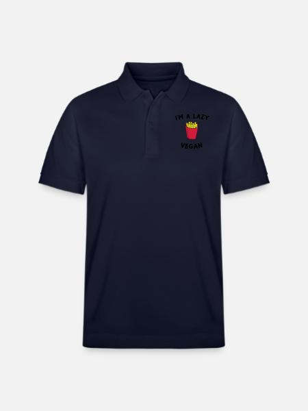 I'm A Lazy Vegan - Stanley/Stella Unisex Organic Polo Shirt PREPSTER - navy