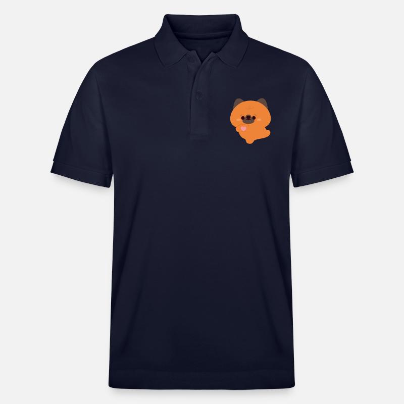 Love German Shepherd - Stanley/Stella Unisex Organic Polo Shirt PREPSTER - navy