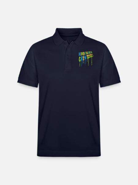 Friends Kindergarten Crew Crayons - Stanley/Stella Unisex Organic Polo Shirt PREPSTER - navy