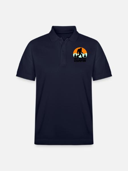 big foot social distancing - Stanley/Stella Unisex Organic Polo Shirt PREPSTER - navy
