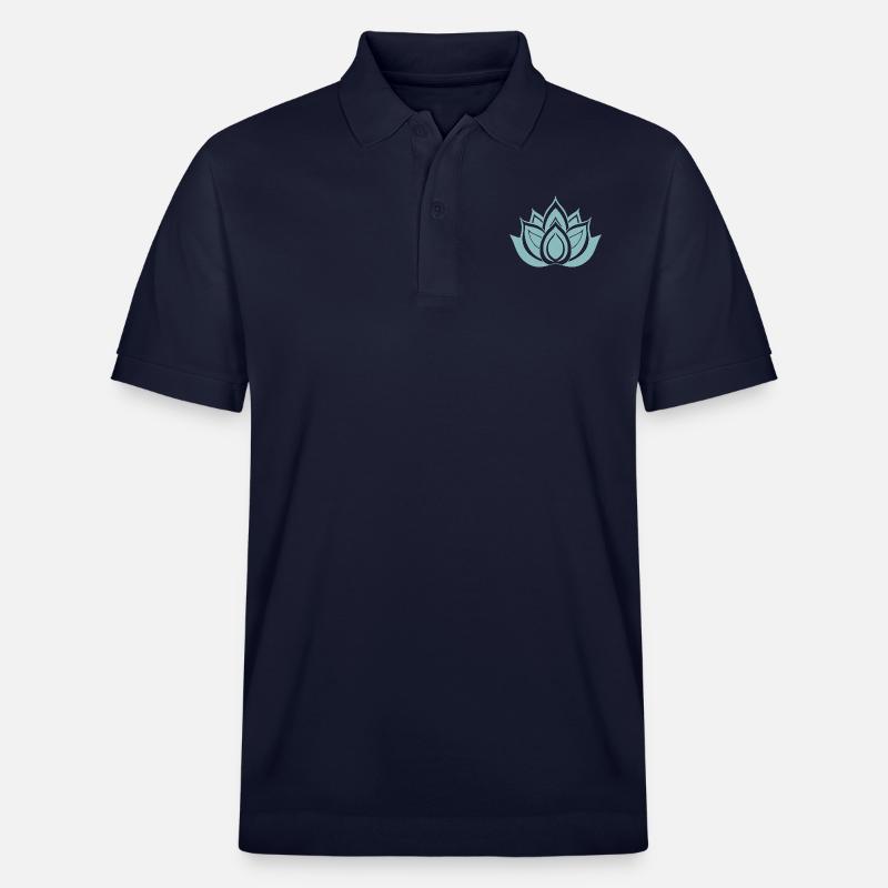 fleur de lotus bleu - Polo PREPSTER bio Stanley/Stella Unisexe - bleu marine