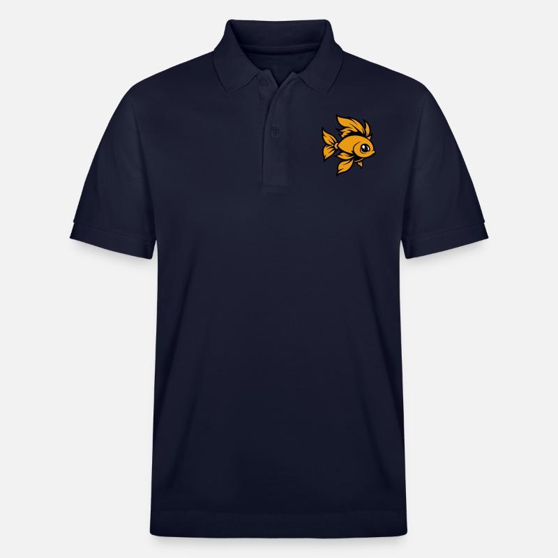 goldfisch fisch comic - Stanley/Stella Unisex Bio-Poloshirt PREPSTER - Navy