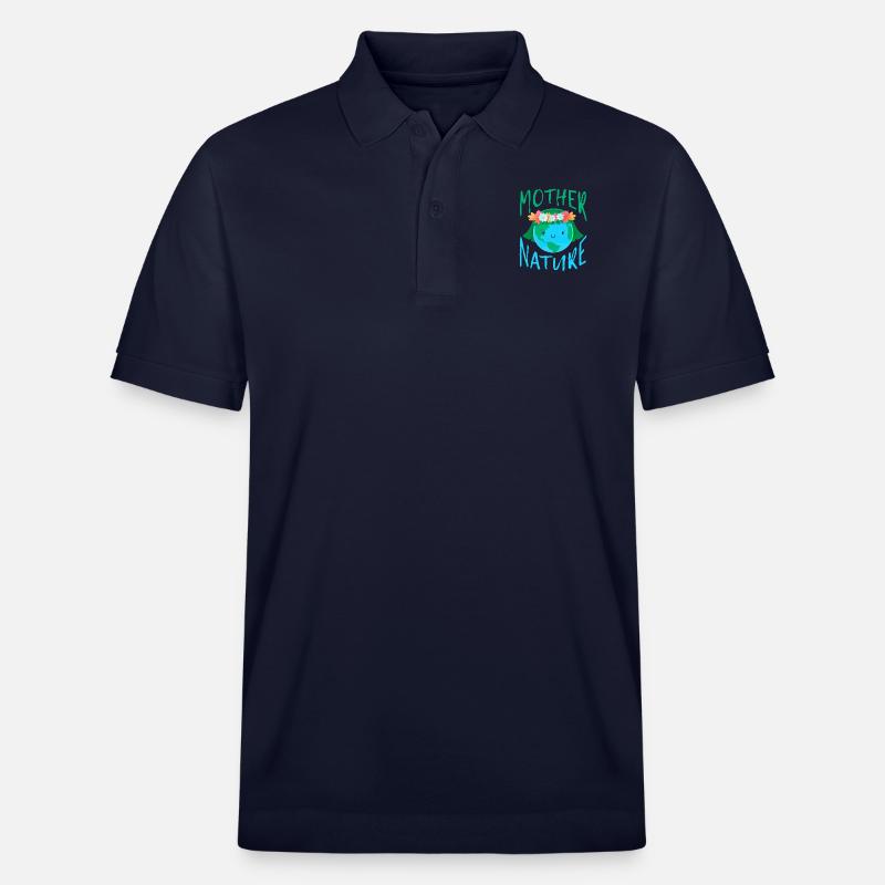 Mutter Natur Erde Geschenk Umweltschutz - Stanley/Stella Unisex Bio-Poloshirt PREPSTER - Navy