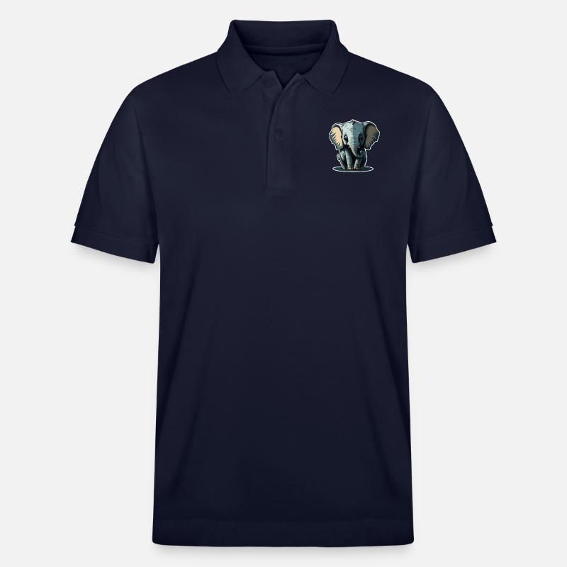 Mignon bébé éléphant éléphant - Polo PREPSTER bio Stanley/Stella Unisexe - bleu marine