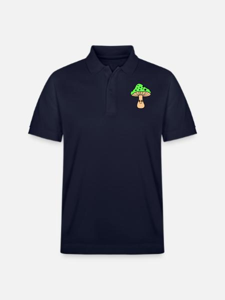 Hypnotic Mushroom - Stanley/Stella Unisex Organic Polo Shirt PREPSTER - navy
