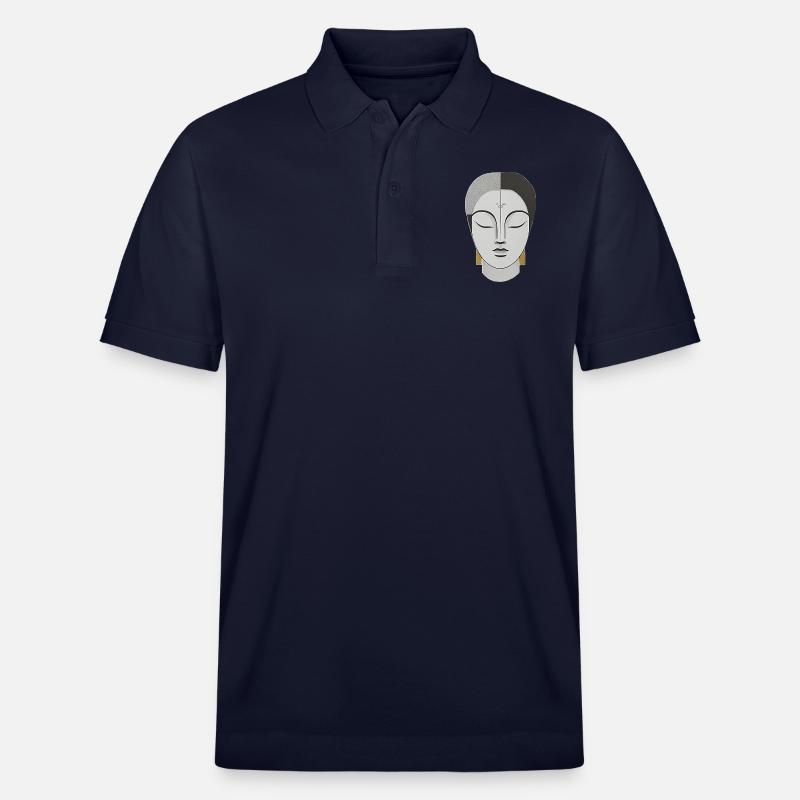 Gesicht im Boho Stil - Stanley/Stella Unisex Bio-Poloshirt PREPSTER - Navy