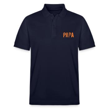 Papa Papa Papa Papa Cadeau - Polo PREPSTER bio Stanley/Stella Unisexe - bleu marine - Devant - Roxy (174cm) & Andy (188cm)