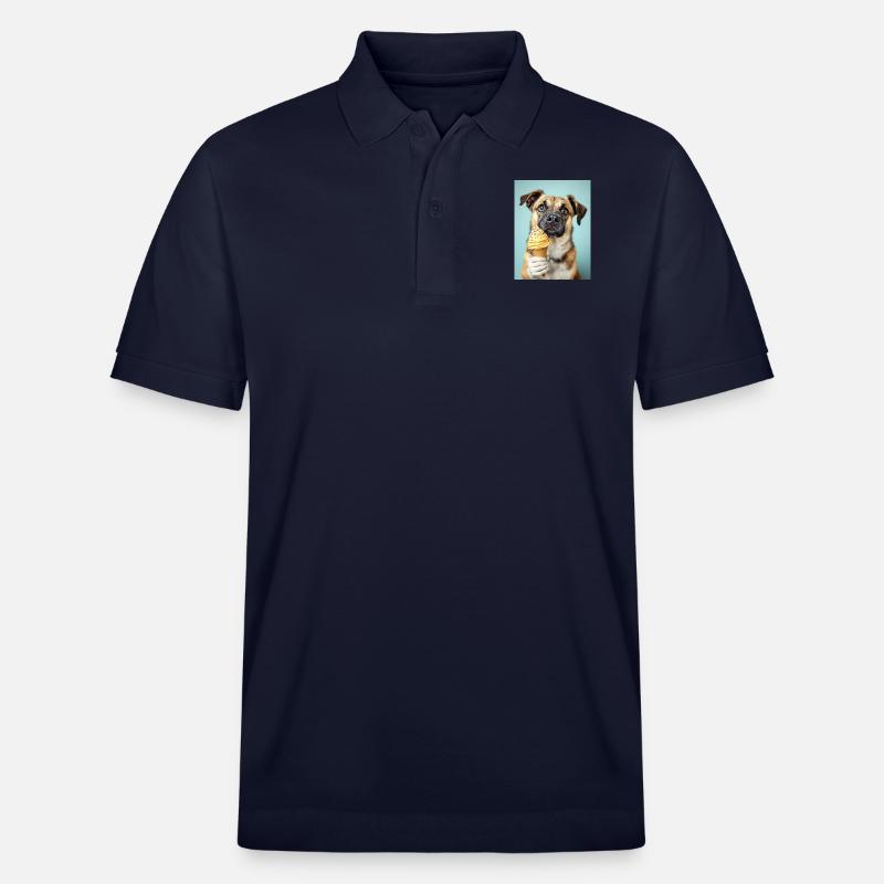 Hund mit Eis - Stanley/Stella Unisex Bio-Poloshirt PREPSTER - Navy