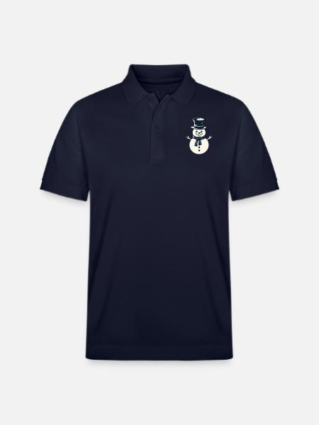 Cheerful Snowman Magic - Stanley/Stella Unisex Organic Polo Shirt PREPSTER - navy