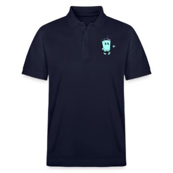drink cartoon - Stanley/Stella Unisex Bio-Poloshirt PREPSTER - Navy - Vorne - Roxy (174cm) & Andy (188cm)