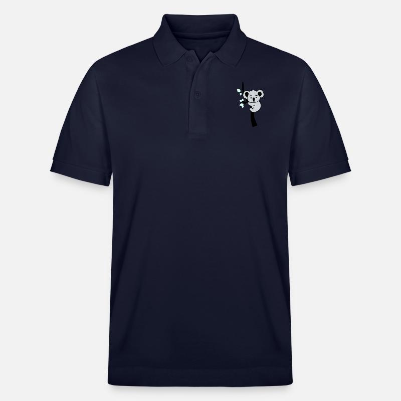 koalabär comic baum - Stanley/Stella Unisex Bio-Poloshirt PREPSTER - Navy