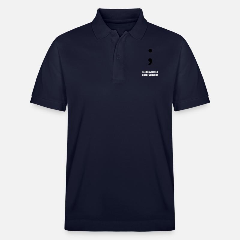 Semikolon - Informatiker Spruch Geschenk - Stanley/Stella Unisex Bio-Poloshirt PREPSTER - Navy