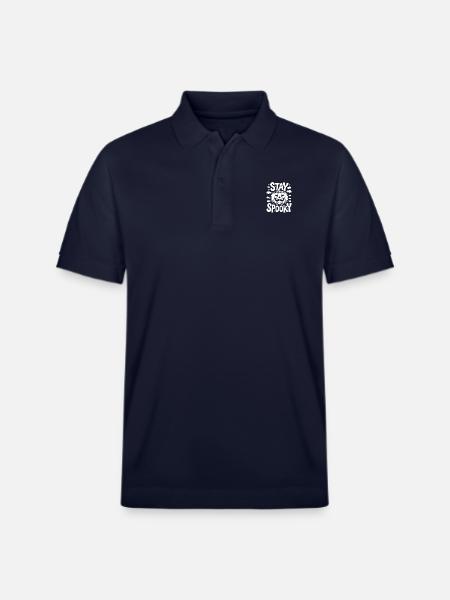Restez effrayant drôle Halloween Design - Polo PREPSTER bio Stanley/Stella Unisexe - bleu marine