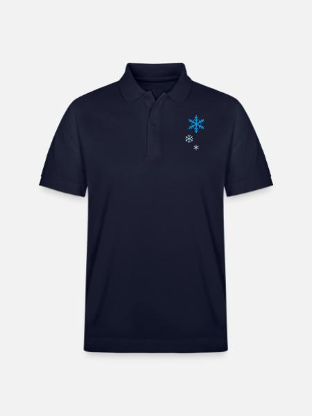SNOWFLAKES - Stanley/Stella Unisex Organic Polo Shirt PREPSTER - navy
