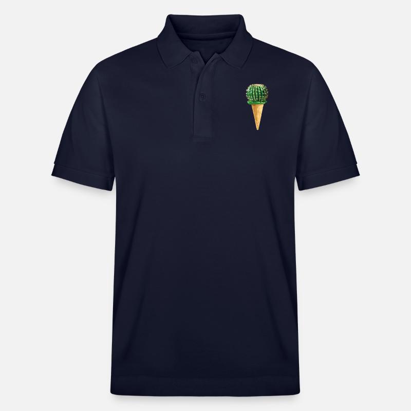 Kaktus mit Eiscreme - Stanley/Stella Unisex Bio-Poloshirt PREPSTER - Navy