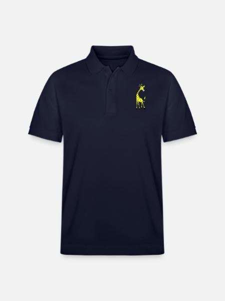 Giraffe 02 - Stanley/Stella Unisex Organic Polo Shirt PREPSTER - navy