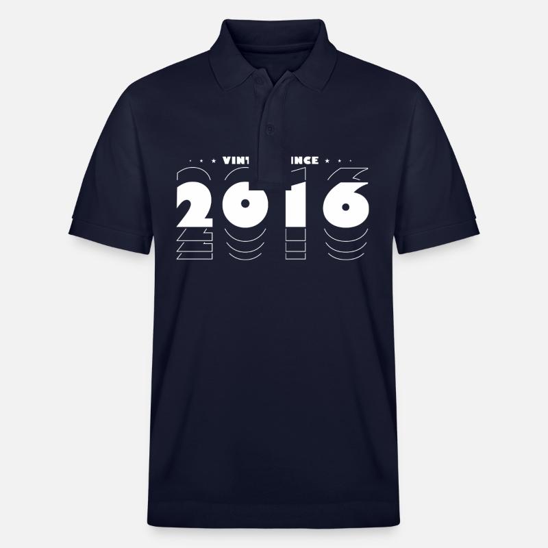 Millésime 2016 - 9 ans d’indémodabilité - Polo PREPSTER bio Stanley/Stella Unisexe - bleu marine