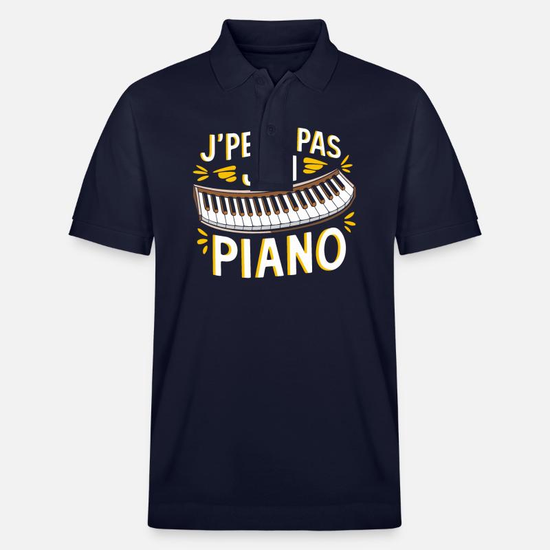 J'peux pas j'ai piano - Polo PREPSTER bio Stanley/Stella Unisexe - bleu marine