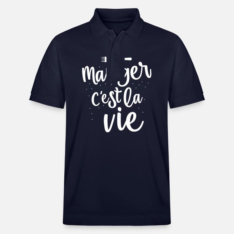 Manger c'est la vie - Polo PREPSTER bio Stanley/Stella Unisexe - bleu marine