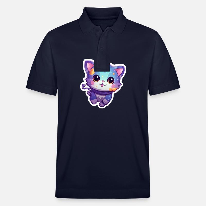 s cute space kitty - Stanley/Stella Unisex Bio-Poloshirt PREPSTER - Navy