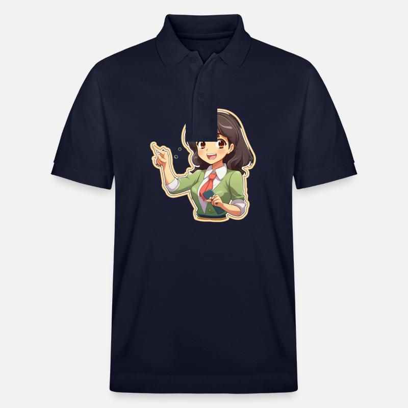Anime Teach: Explication amusante - Polo PREPSTER bio Stanley/Stella Unisexe - bleu marine