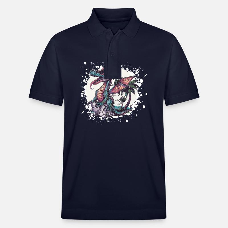 Vacances d’été du Dragon - Polo PREPSTER bio Stanley/Stella Unisexe - bleu marine
