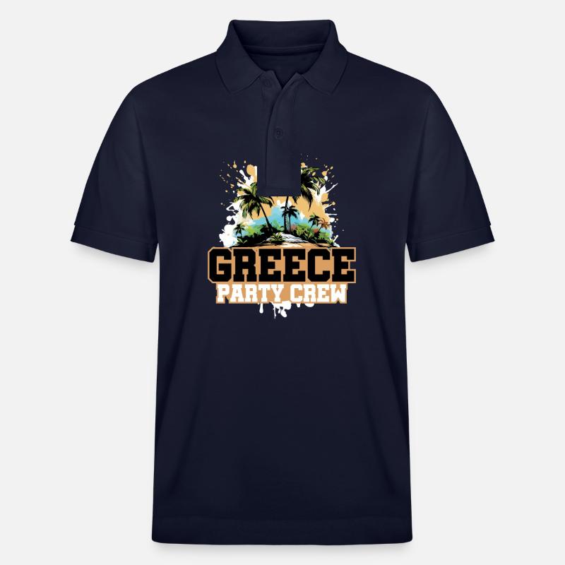 Grèce Party Crew Vacances - Polo PREPSTER bio Stanley/Stella Unisexe - bleu marine