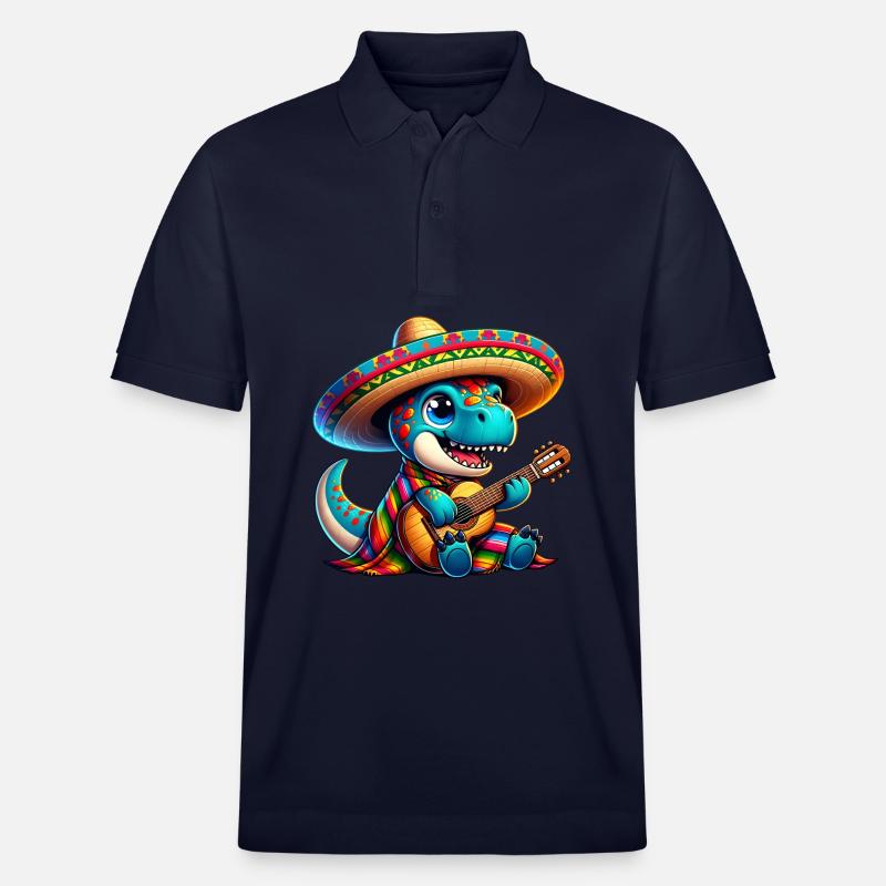 Cinco de Mayo Dino Trex - Polo PREPSTER bio Stanley/Stella Unisexe - bleu marine