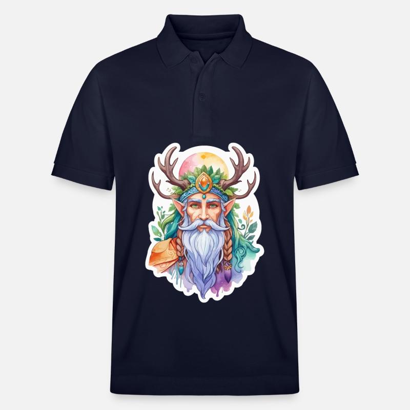 Druide Wasserfarben - Stanley/Stella Unisex Bio-Poloshirt PREPSTER - Navy
