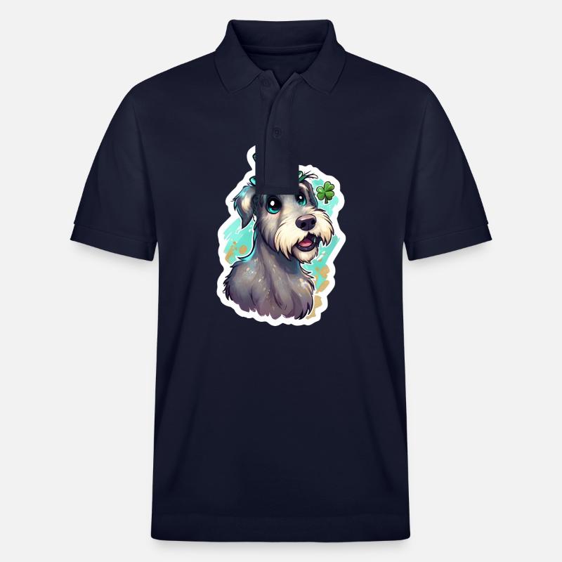 St. Patrick's Day Hund Geschenk - Stanley/Stella Unisex Bio-Poloshirt PREPSTER - Navy