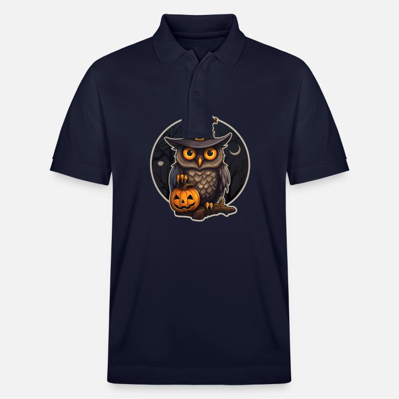 Halloween Eule - Stanley/Stella Unisex Bio-Poloshirt PREPSTER - Navy