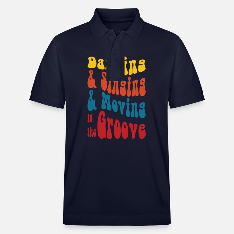 Dancing Singing Moving Grooving - DJing - Stanley/Stella Unisex Bio-Poloshirt PREPSTER - Navy