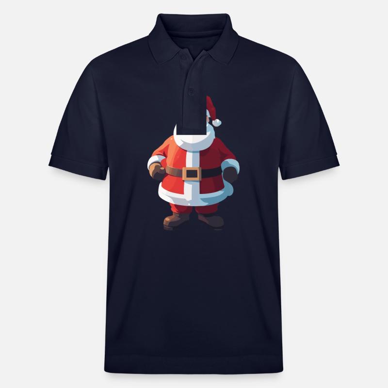 Père Noël Low Poly Noël - Polo PREPSTER bio Stanley/Stella Unisexe - bleu marine