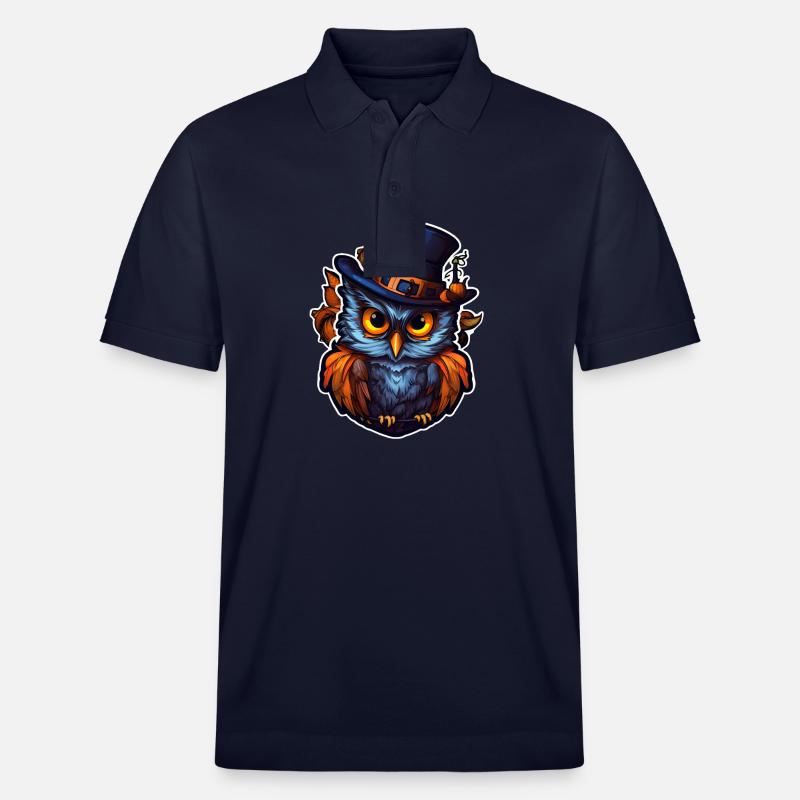 Halloween Eule - Stanley/Stella Unisex Bio-Poloshirt PREPSTER - Navy