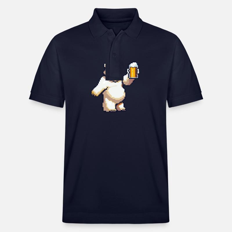 Eisbär Bier Pixel - Stanley/Stella Unisex Bio-Poloshirt PREPSTER - Navy