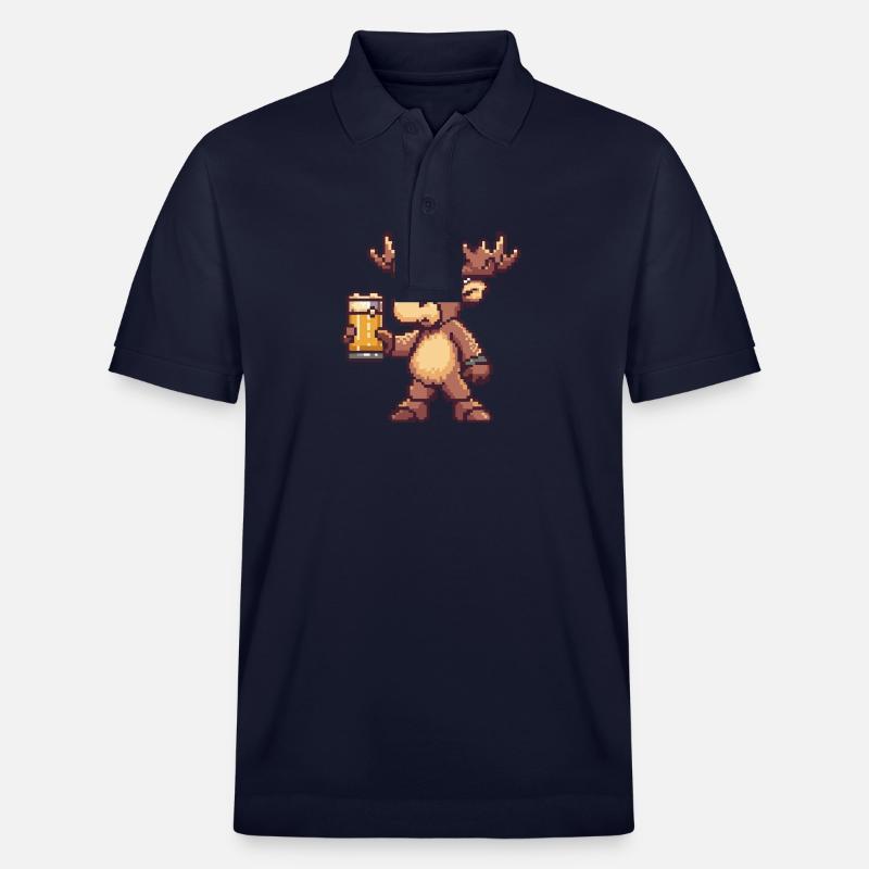 Elch Bier Pixel - Stanley/Stella Unisex Bio-Poloshirt PREPSTER - Navy