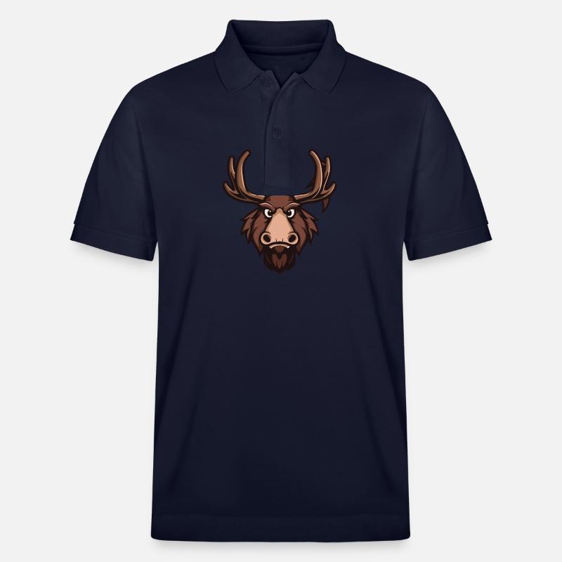 Elch Kopf Krone - Stanley/Stella Unisex Bio-Poloshirt PREPSTER - Navy