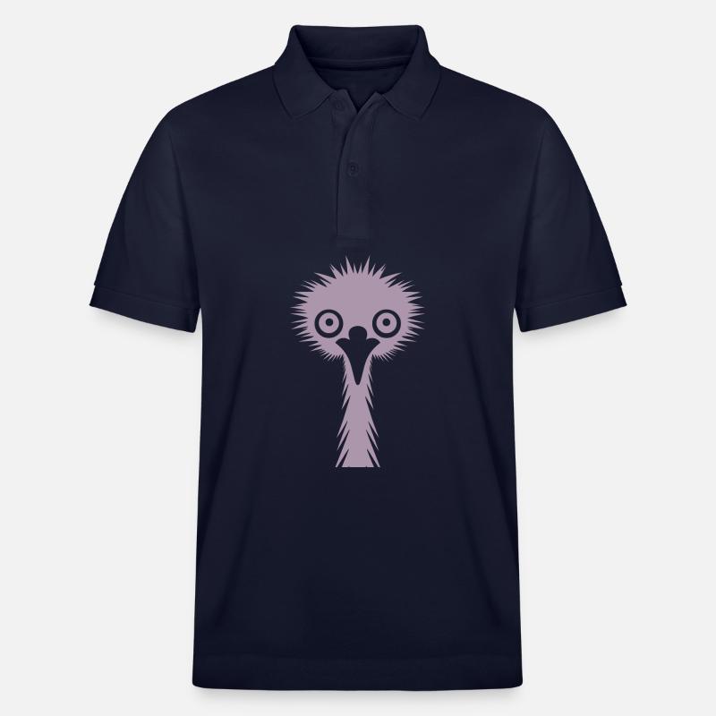 Silhouette aggraziata: Emù e struzzo in silhouette - Polo ecologica unisex PREPSTER di Stanley/Stella - navy