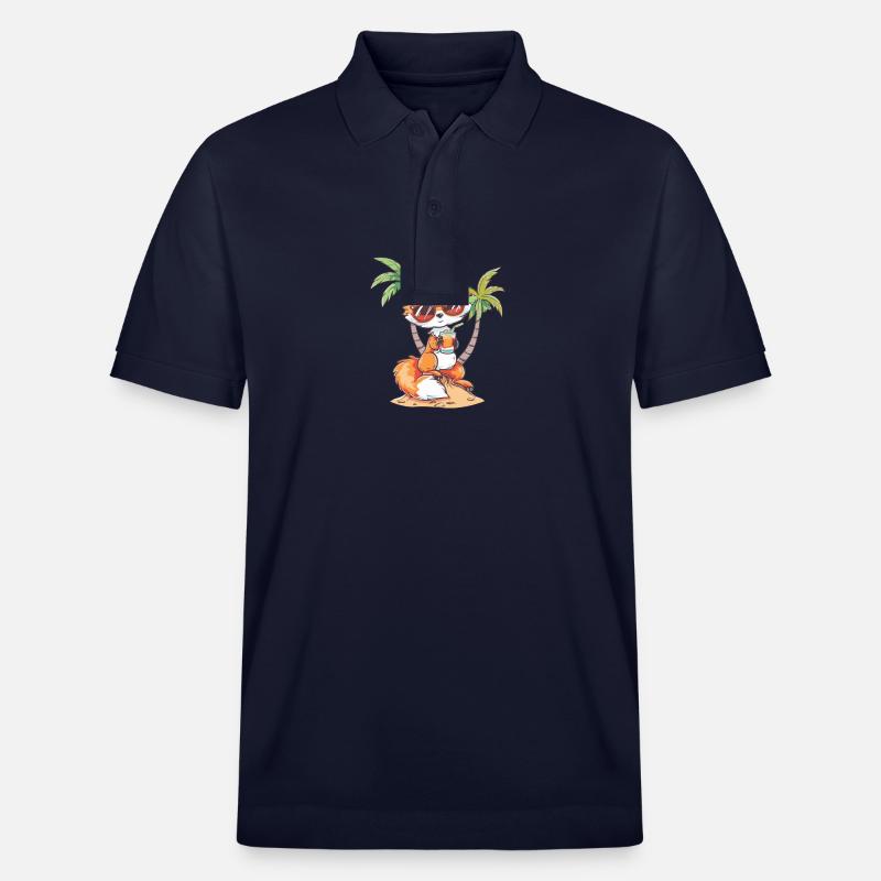 Fuchs Insel Sommer Palme - Stanley/Stella Unisex Bio-Poloshirt PREPSTER - Navy