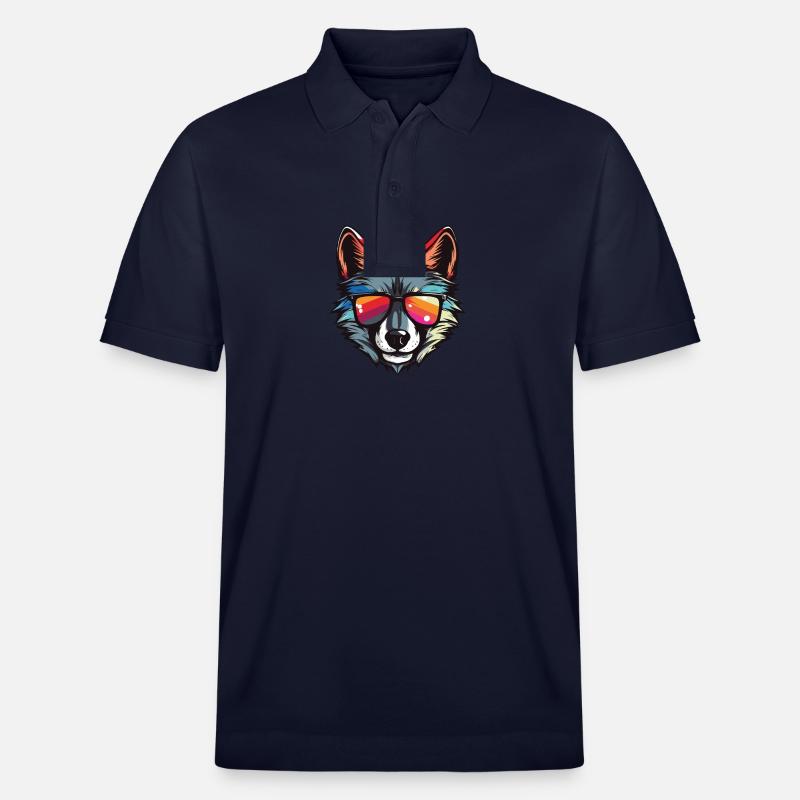 Wolf Kopf Cool - Stanley/Stella Unisex Bio-Poloshirt PREPSTER - Navy
