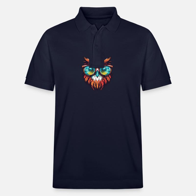 Eule Kopf Cool - Stanley/Stella Unisex Bio-Poloshirt PREPSTER - Navy