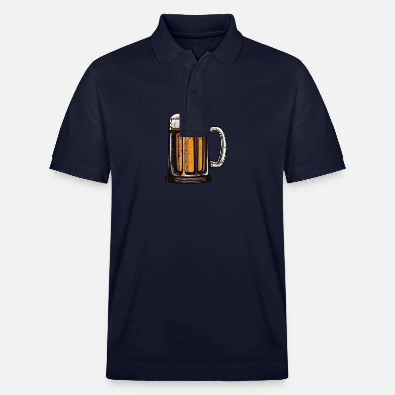 Bierkrug Bier Glas - Stanley/Stella Unisex Bio-Poloshirt PREPSTER - Navy