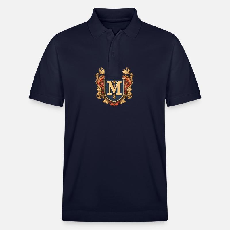 M Buchstabe Logo Krone - Stanley/Stella Unisex Bio-Poloshirt PREPSTER - Navy