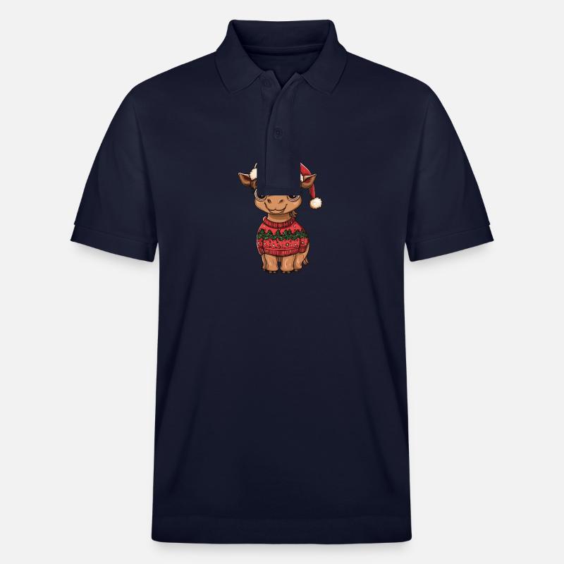 Kamel Weihnachten Comic - Stanley/Stella Unisex Bio-Poloshirt PREPSTER - Navy