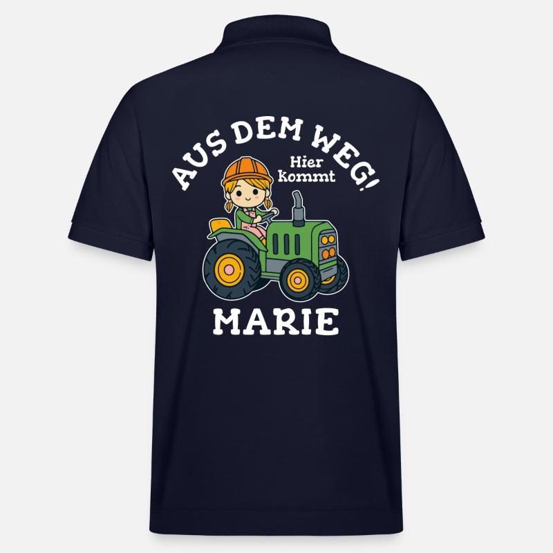Marie Name Traktor - Stanley/Stella Unisex Bio-Poloshirt PREPSTER - Navy