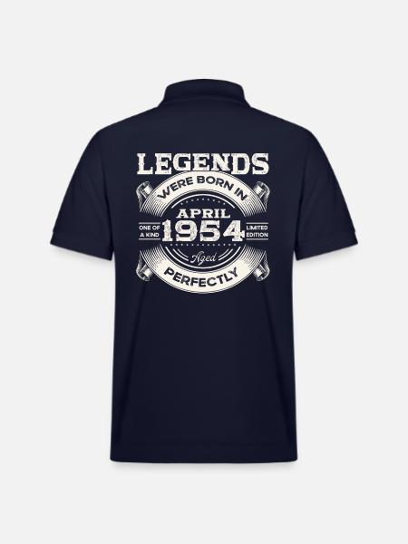 70-års fødselsdagsgave Legendarisk årgang 1954 - Stanley/Stella PREPSTER økologisk unisex poloshirt - marineblå