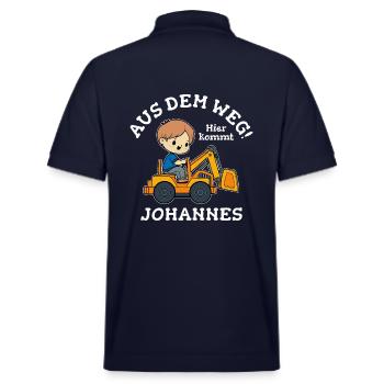 Johannes Vorname Bagger - Stanley/Stella Unisex Bio-Poloshirt PREPSTER - Navy - Hinten - Andy (188cm)