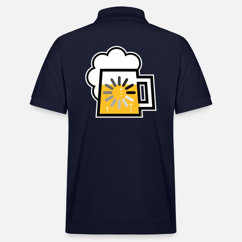 Beer Loading (Drinking In Progress / | ) - Stanley/Stella Unisex Organic Polo Shirt PREPSTER - navy