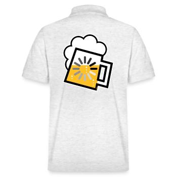 Chargement de bière (chargement de chope à bière / icône / /) - Polo PREPSTER bio Stanley/Stella Unisexe - blanc chiné - Dos - Andy (188cm)